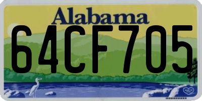 AL license plate 64CF705