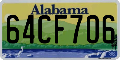 AL license plate 64CF706