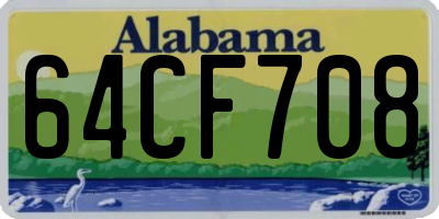 AL license plate 64CF708