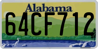 AL license plate 64CF712