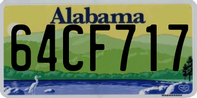 AL license plate 64CF717
