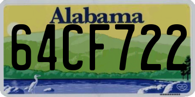 AL license plate 64CF722