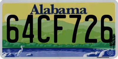 AL license plate 64CF726