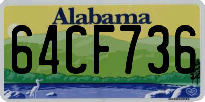 AL license plate 64CF736