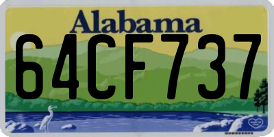 AL license plate 64CF737