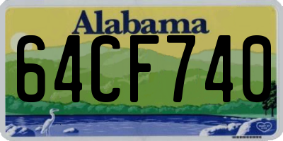 AL license plate 64CF740