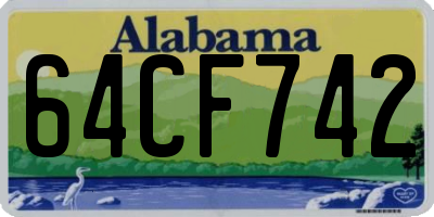 AL license plate 64CF742