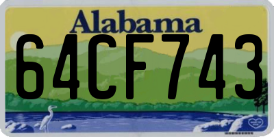AL license plate 64CF743