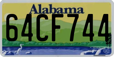 AL license plate 64CF744