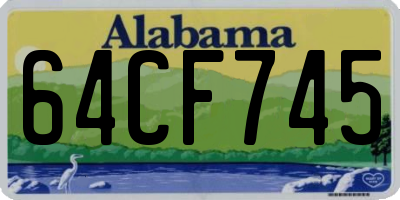 AL license plate 64CF745