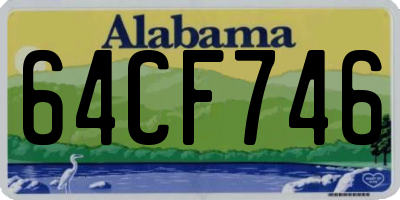AL license plate 64CF746