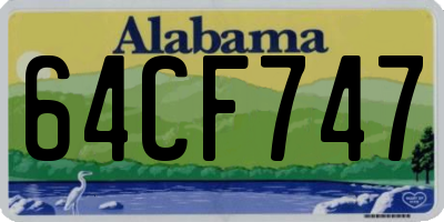AL license plate 64CF747