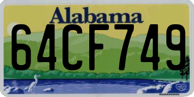 AL license plate 64CF749