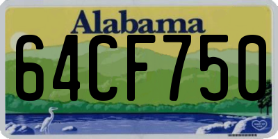 AL license plate 64CF750