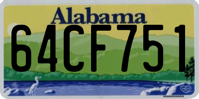 AL license plate 64CF751