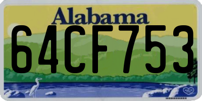 AL license plate 64CF753