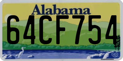 AL license plate 64CF754