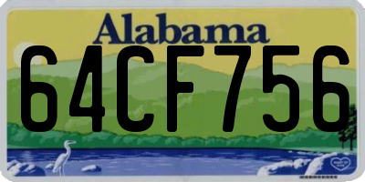 AL license plate 64CF756