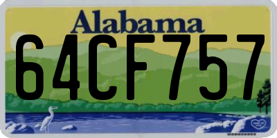 AL license plate 64CF757