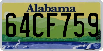 AL license plate 64CF759