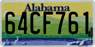 AL license plate 64CF761