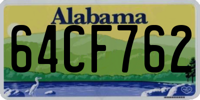 AL license plate 64CF762