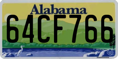 AL license plate 64CF766