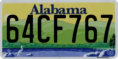 AL license plate 64CF767