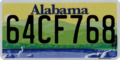 AL license plate 64CF768