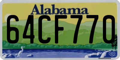 AL license plate 64CF770