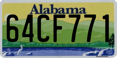 AL license plate 64CF771