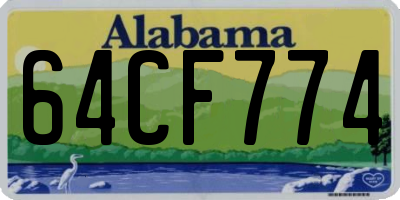 AL license plate 64CF774