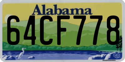 AL license plate 64CF778