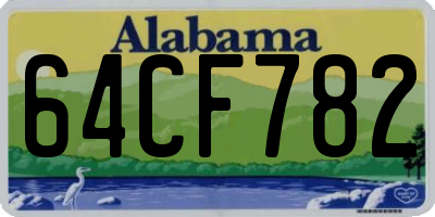 AL license plate 64CF782