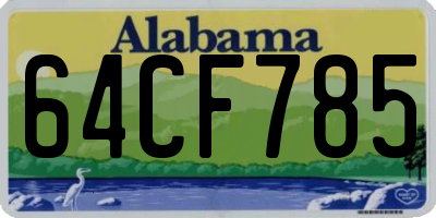 AL license plate 64CF785