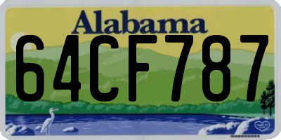 AL license plate 64CF787