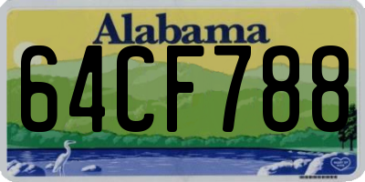 AL license plate 64CF788