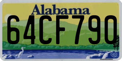 AL license plate 64CF790