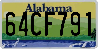 AL license plate 64CF791