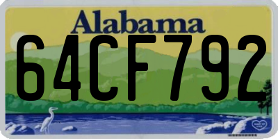 AL license plate 64CF792