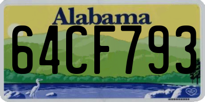 AL license plate 64CF793