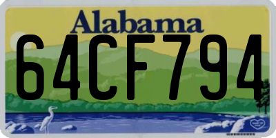 AL license plate 64CF794