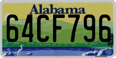 AL license plate 64CF796