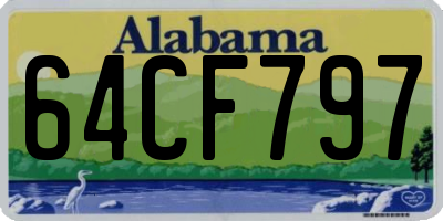 AL license plate 64CF797