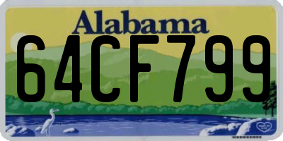AL license plate 64CF799
