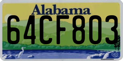AL license plate 64CF803