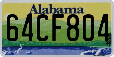 AL license plate 64CF804