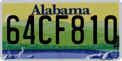 AL license plate 64CF810