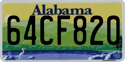 AL license plate 64CF820