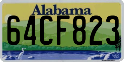 AL license plate 64CF823